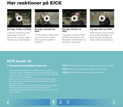 Projekt KICK - hjemmeside